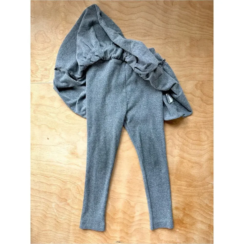 Sophie Catalou Girls Skirted Leggings Gray 2-in-1 Skirt Pants Size 4
